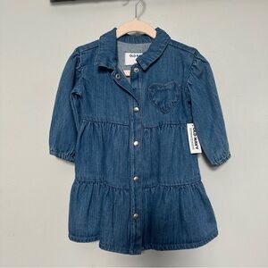 NWT Long Sleeve Dark Denim Dress for babies